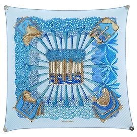 Hermès FOULARD HERMES OMBRES ET LUMIERES PLISSE FAIVRE CARRE 90 SETA + SCATOLA FOULARD
