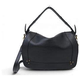 NUEVO BOLSO DE MANO JEROME DREYFUSS PEPITO M EN CUERO NEGRO BOLSO BANDOLERA PURSE