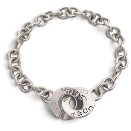 BRACELETE TIFFANY & CO CERCLES ENTRELACES 1837 EN PLATA MACIZA 22GR SILVER
