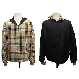 BURBERRY NEWPORT REVERSIBLE JACKE MIT KAPUZE TARTAN CHECK 8110371 M 48 COAT