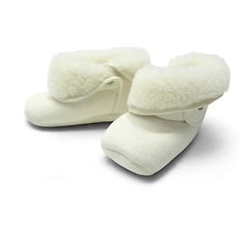 Hermès NEUE HERMES BABY SCHLUPFKÄNNE WEISS AUS LammfellLEDER + BOX BABY SLIPPERS
