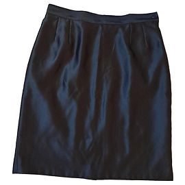 Falda lápiz negra Yves Saint Laurent de poliéster