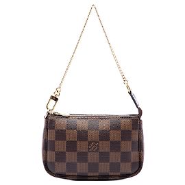 Louis Vuitton Damier Ebene Mini Pochette Accessoires Handtasche Braun