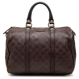 Borsa Boston Gucci Medium Guccissima Joy Marrone