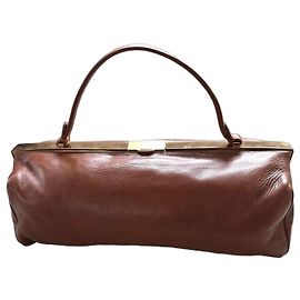 Miu Miu Borsa Baguette Vintage Pelle Cognac