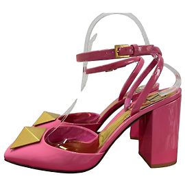 Valentino Garavani One Stud Pumps in Pelle Verniciata Rosa