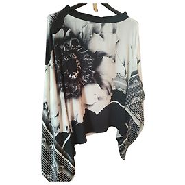 Top Roberto Cavalli Class in seta stampa floreale