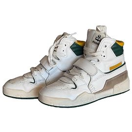 Isabel Marant Baskets montantes Alseeh en cuir blanc