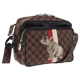 LOUIS VUITTON Damier Ebene Chapman Brothers Nile PM Bag N42704 LV