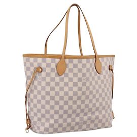 LOUIS VUITTON Damier Azur Neverfull MM Tote Bag N41605 LV