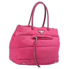 PRADA Handtasche Nylon Rosa Silber