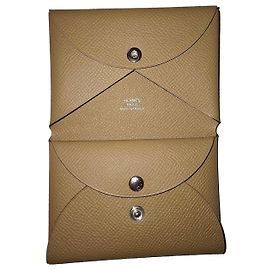 Hermès Calvi Duo Tarjetero y Monedero Cuero Epsom