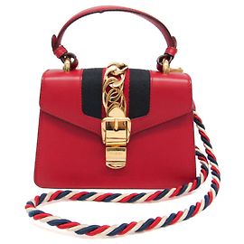 Borsa a mano in pelle da donna Gucci Sherry Line Sylvie 470270