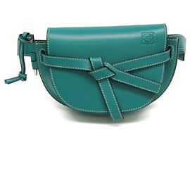 Bolso riñonera Loewe Gate Mini en Blue Green