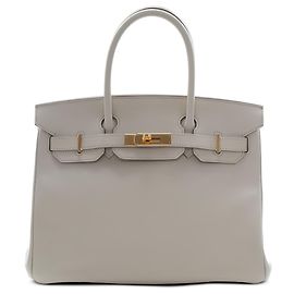 Hermès White Epsom Birkin Retourne 30