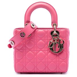 Dior Pink Small Lambskin Cannage My ABCDior Lady Dior