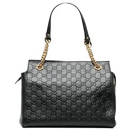 Borsa a spalla soft Guccissima Gucci Nera Medium