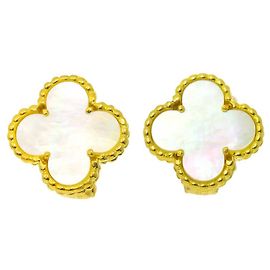 Orecchini Van Cleef & Arpels Alhambra in madreperla e oro giallo 18K