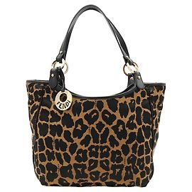 Fendi Schulter- und Tote Bag aus Canvas und Leder