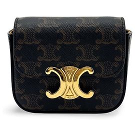 Céline Celine Triomphe Triomphe Coated Canvas Mini