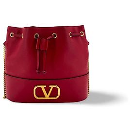 Valentino Garavani VLogo Bucket in Pelle con Coulisse