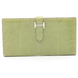 Hermès Cartera larga Hermes Bearn Soufflet de lagarto