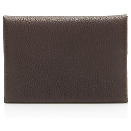 Hermès Tarjetero compacto Duo Calvi Hermes en piel Mysore