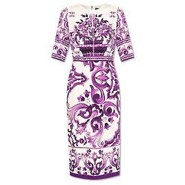Dolce & Gabbana Vestido con estampado "Majolica"
