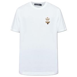 Dolce & Gabbana T-Shirt mit Logo-Stickerei aus Lurex-Garn