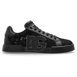 Dolce & Gabbana Scarpe sportive con inserto in pizzo