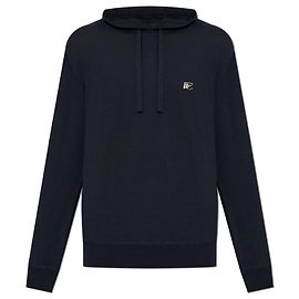 Dolce & Gabbana Schwarzer Woll-Hoodie