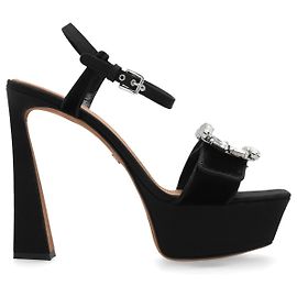 Sandali con plateau Dolce & Gabbana in velluto nero