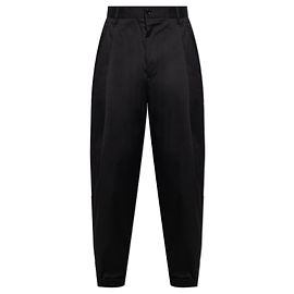 Dolce & Gabbana Schwarze Bügelfaltenhose aus Baumwolle