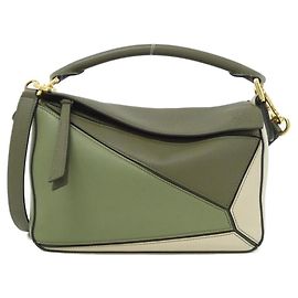 mala Loewe Puzzle Small em pele de vitela