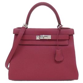 Hermès Kelly28 Togo Leder Handtasche Rot