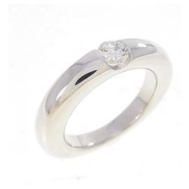 Cartier Ellipse Ring aus 18K Weißgold und Diamanten, Größe 49