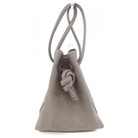 Autre Marque Vasic Tote Bag aus grauem Leder
