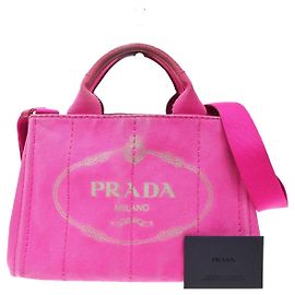 Prada Canapa Open Tote Canvas
