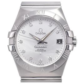 Omega Constellation Co-Axial Chronometer Automatic Stainless Steel with Diamond Markers 35
