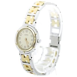 Hermès Hermes Clipper Quartz Stainless Steel and Plated Metal 24