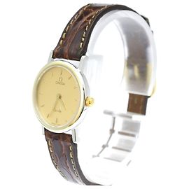 Omega De Ville Quartz Edelstahl und vergoldet 23