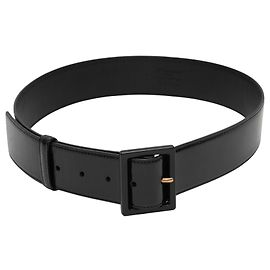 Yves Saint Laurent breiter Gürtel aus Lackleder in Schwarz