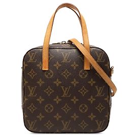 Bolsa Satchel Louis Vuitton Monogram Spontini Castanha