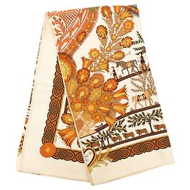 Foulard di seta Hermès Decoupages Bianco 90