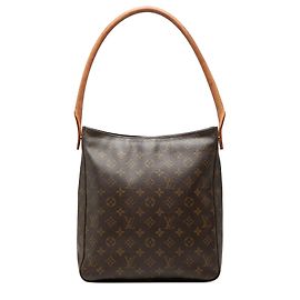 Bolsa de Ombro Louis Vuitton Monogram Looping GM Castanha