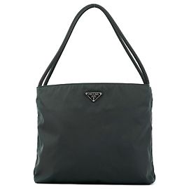 Prada B6242 Borsa Tote Tessuto City Nylon Verde Scuro