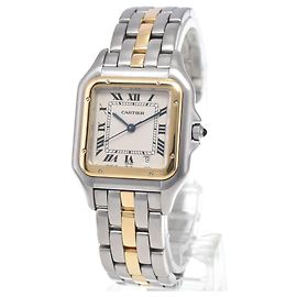 Cartier Vintage Panthere de Cartier Quartz Rose Gold con bisel, asas y brazalete de diamantes 22