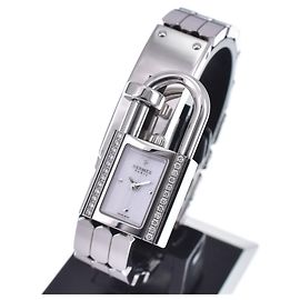 Hermès Hermes Kelly Quartz Stainless Steel with Diamond Bezel 16