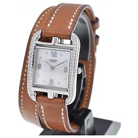 Hermès Hermes Cape Cod Double Tour Quartz Stainless Steel and Leather 23
