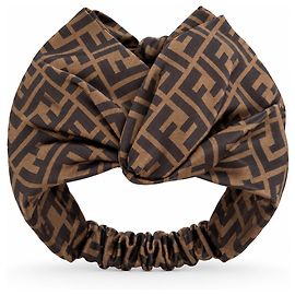 Fendi FF Monogram Turban-Stirnband Braun